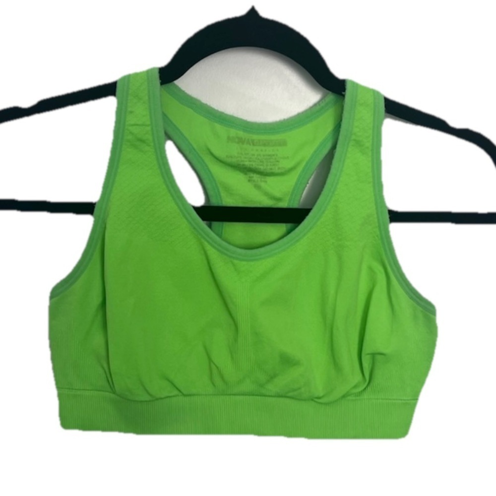 FASHION NOVA SPORTS BRA SIZE L/XL‎ SEAMLESS WIRELESS Green (0471)